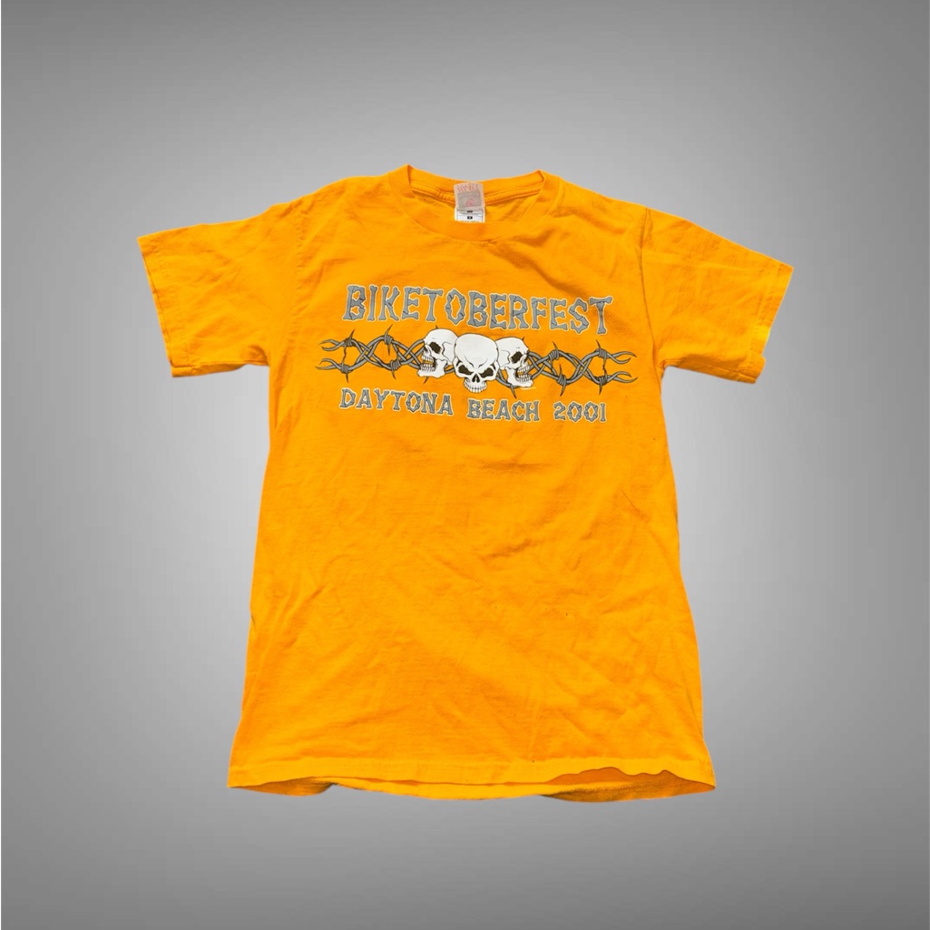 Yellow Biketoberfest Daytona Beach 2001 T Shirt Yellow Biketoberfest Daytona Beach 2001 T Shirt